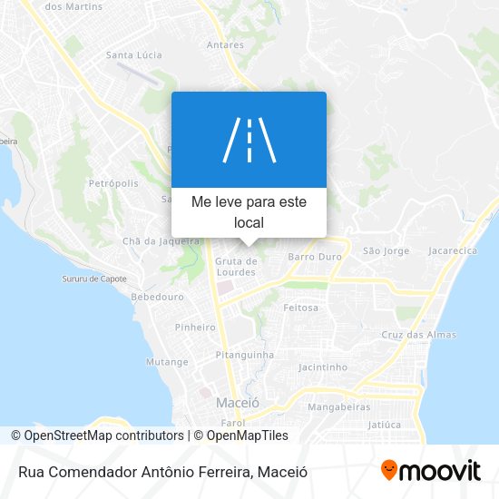 Rua Comendador Antônio Ferreira mapa