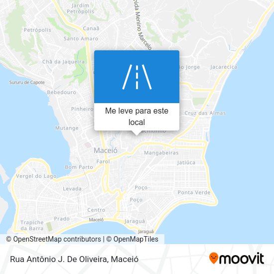 Rua Antônio J. De Oliveira mapa