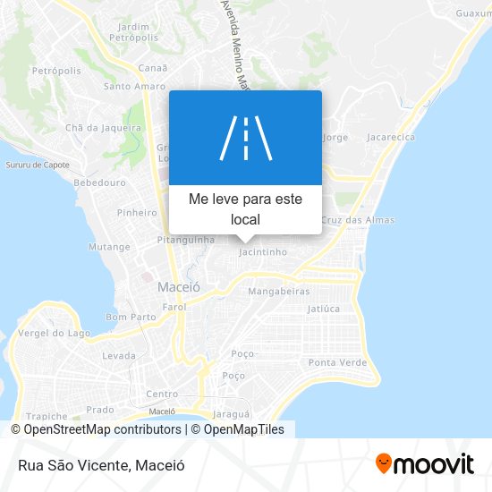 Rua São Vicente mapa