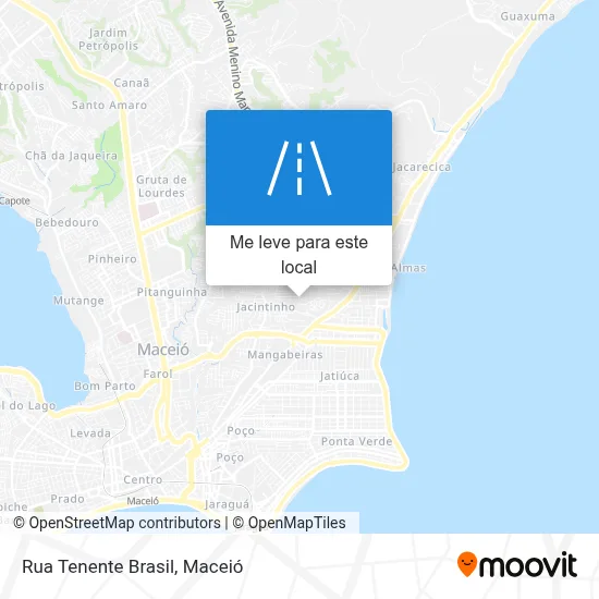 Rua Tenente Brasil mapa