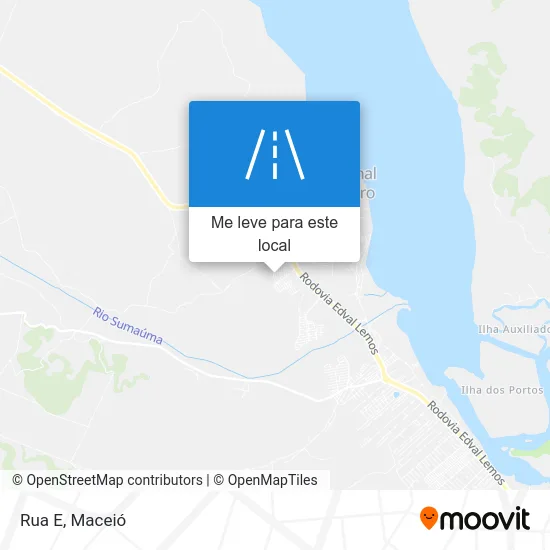 Rua E mapa