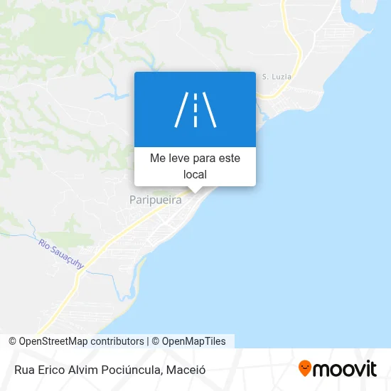 Rua Erico Alvim Pociúncula mapa