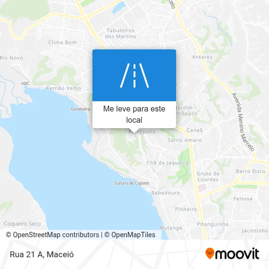 Rua 21 A mapa