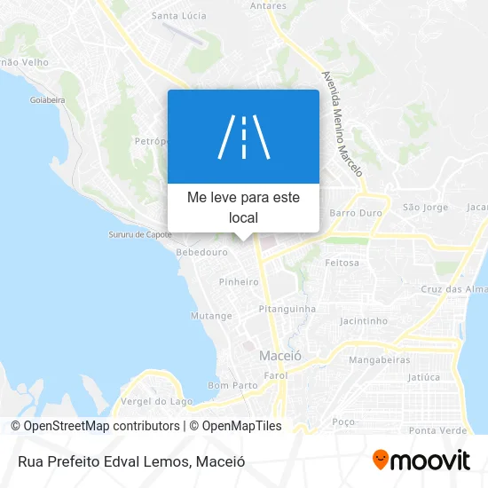 Rua Prefeito Edval Lemos mapa