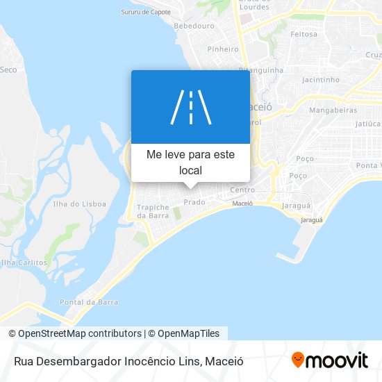 Rua Desembargador Inocêncio Lins mapa