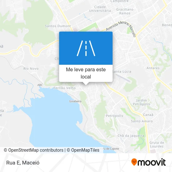 Rua E mapa