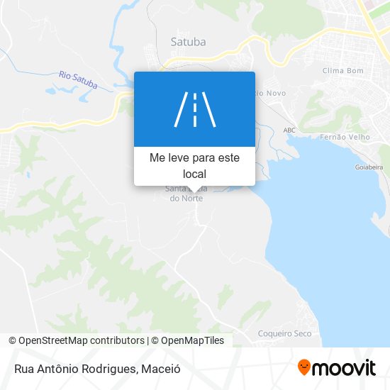 Rua Antônio Rodrigues mapa