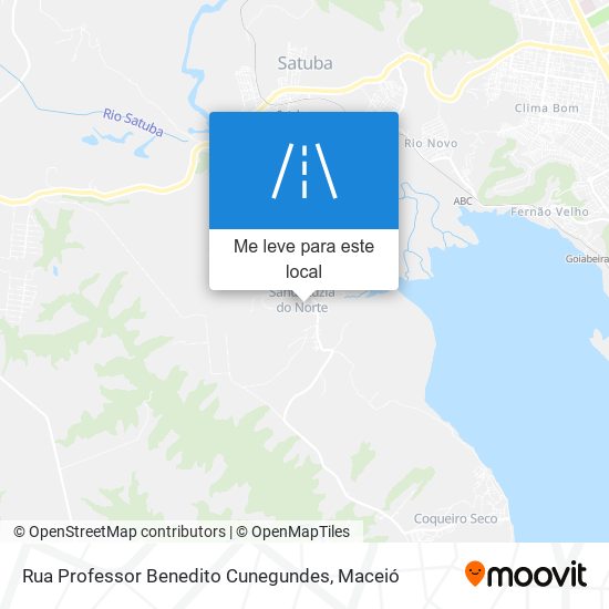 Rua Professor Benedito Cunegundes mapa