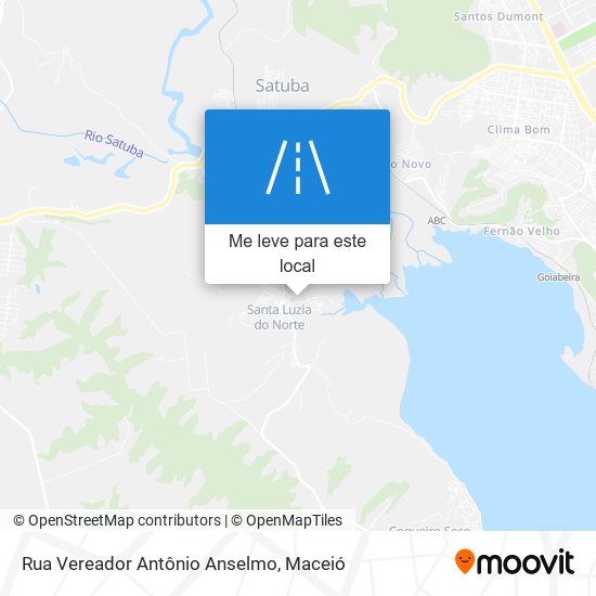 Rua Vereador Antônio Anselmo mapa