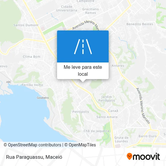 Rua Paraguassu mapa