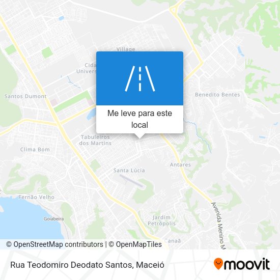 Rua Teodomiro Deodato Santos mapa