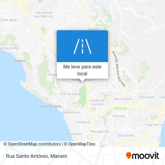 Rua Santo Antônio mapa