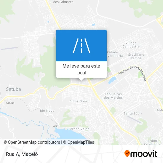 Rua A mapa