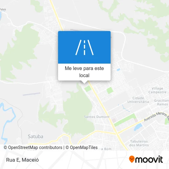 Rua E mapa