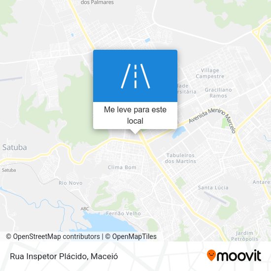 Rua Inspetor Plácido mapa