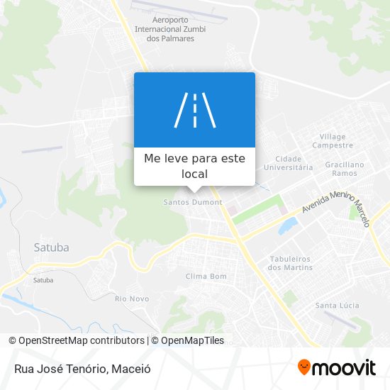Rua José Tenório mapa