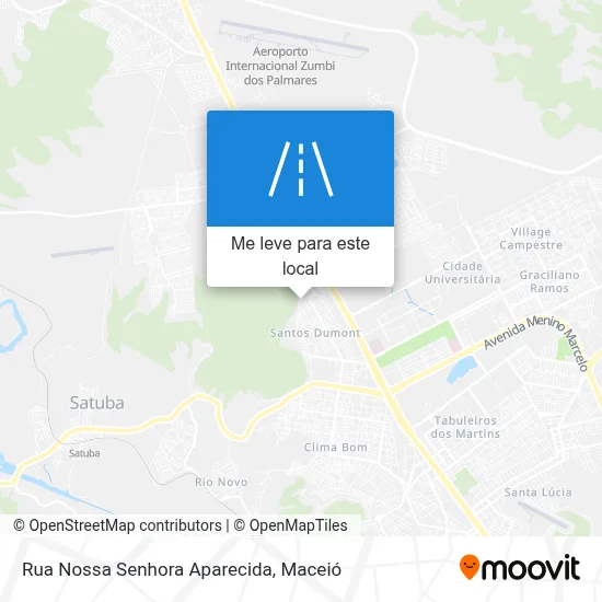 Rua Nossa Senhora Aparecida mapa