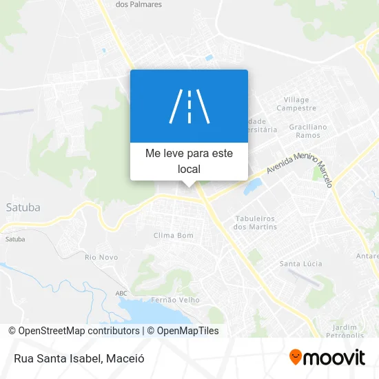 Rua Santa Isabel mapa