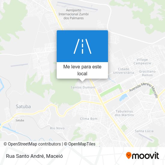 Rua Santo André mapa