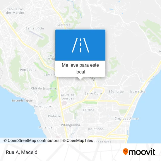 Rua A mapa