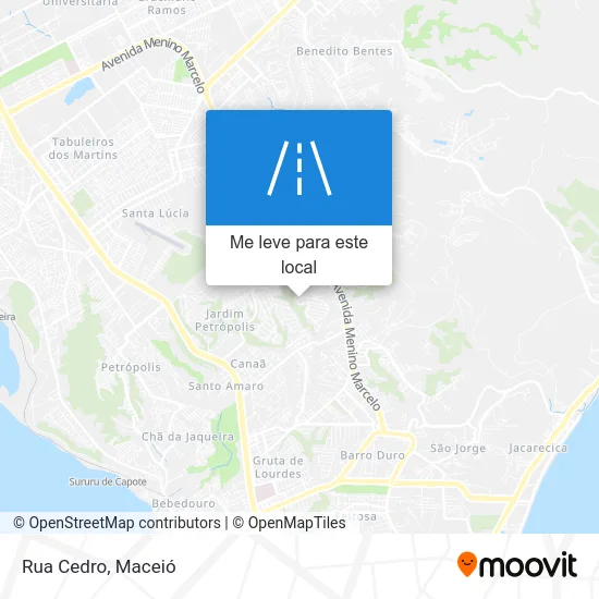 Rua Cedro mapa