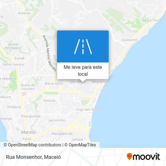 Rua Monsenhor mapa