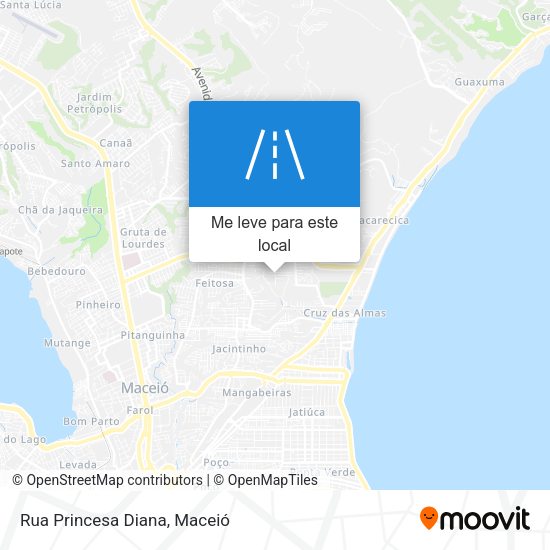 Rua Princesa Diana mapa