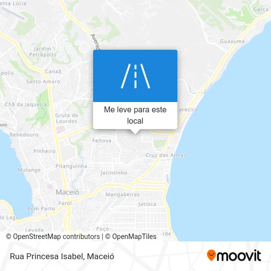 Rua Princesa Isabel mapa