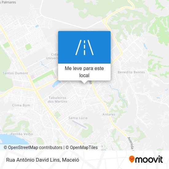 Rua Antônio David Lins mapa