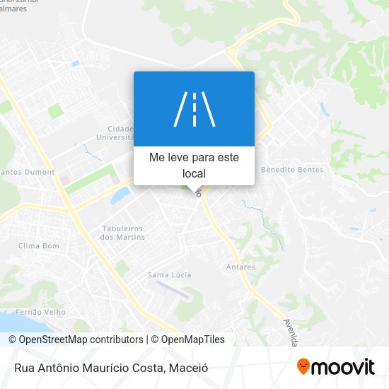 Rua Antônio Maurício Costa mapa