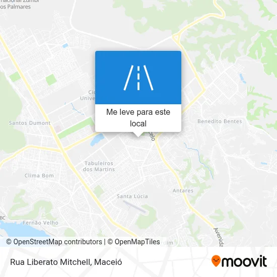 Rua Liberato Mitchell mapa