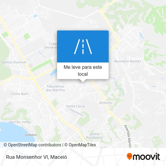Rua Monsenhor VI mapa