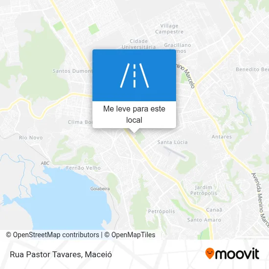 Rua Pastor Tavares mapa