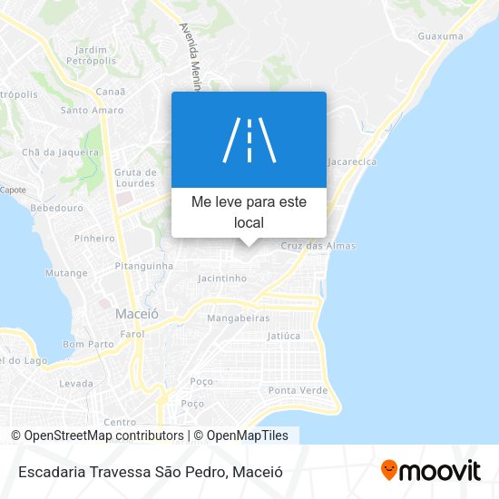 Escadaria Travessa São Pedro mapa