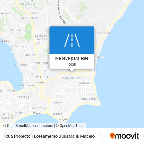 Rua Projecto I Loteamento Jussara II mapa