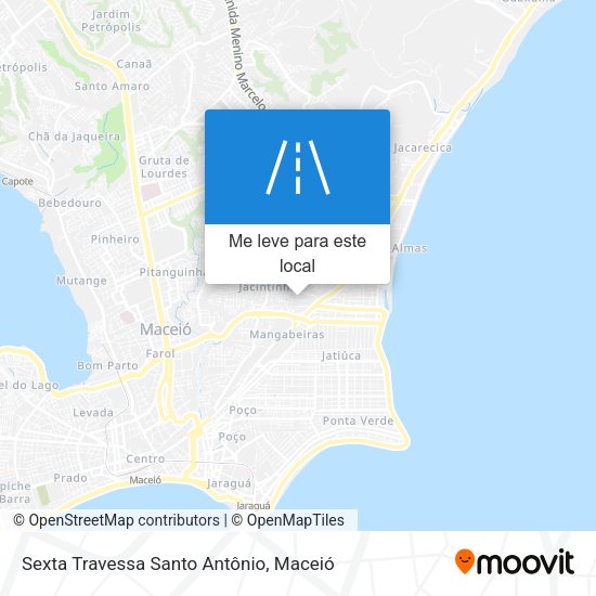 Sexta Travessa Santo Antônio mapa