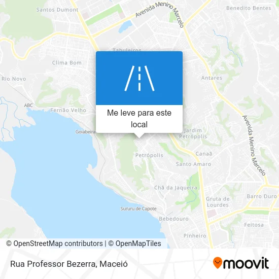 Rua Professor Bezerra mapa