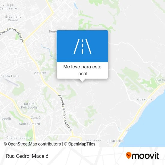 Rua Cedro mapa