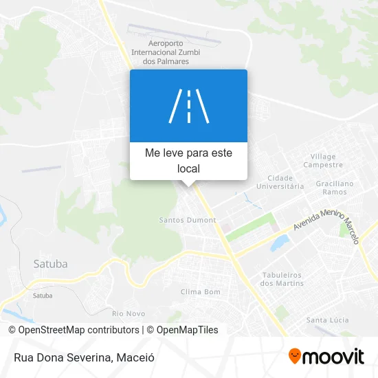 Rua Dona Severina mapa