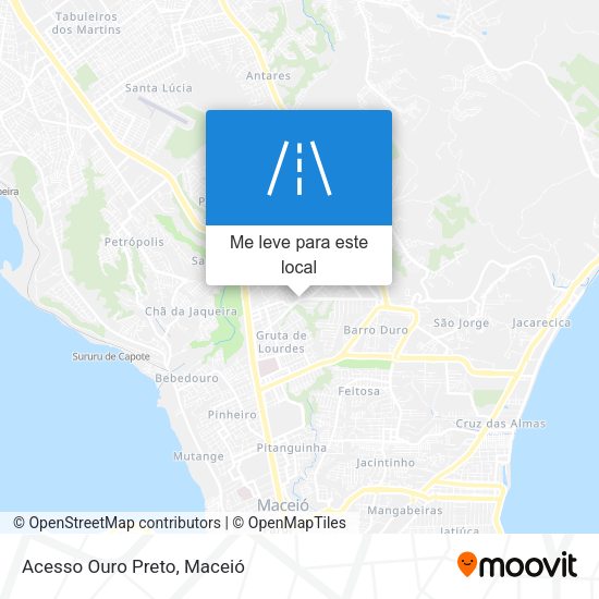 Acesso Ouro Preto mapa
