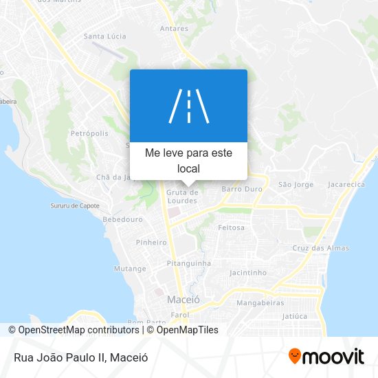 Rua João Paulo II mapa