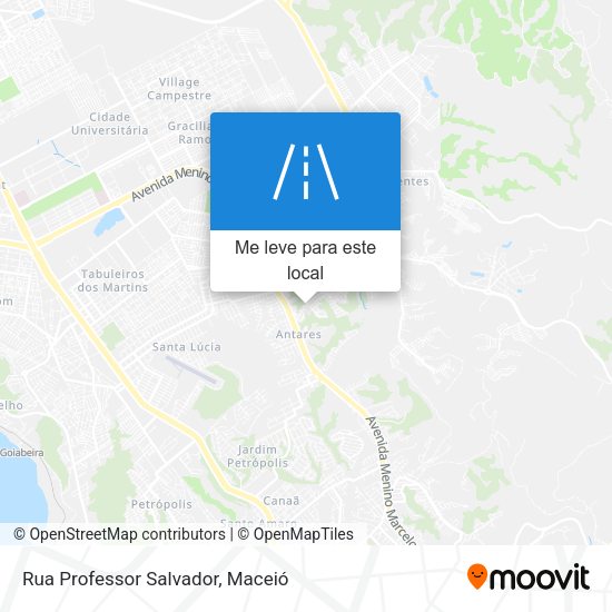 Rua Professor Salvador mapa