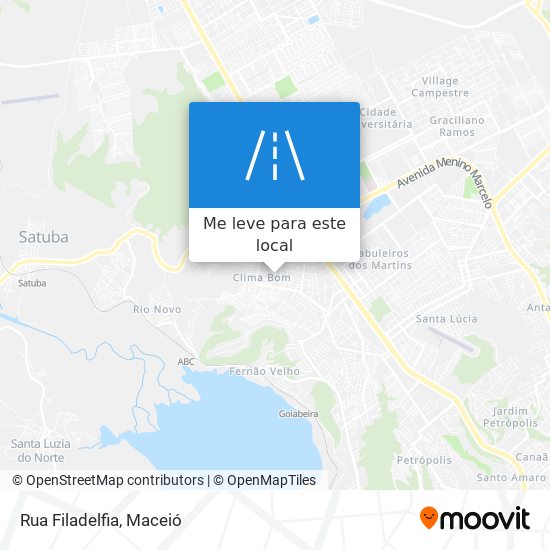 Rua Filadelfia mapa