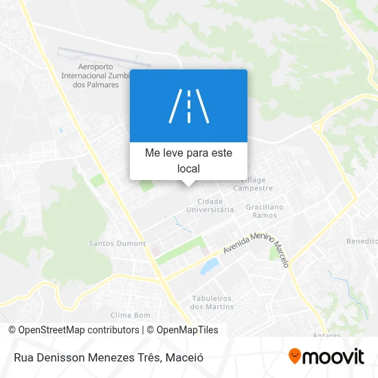 Rua Denisson Menezes Três mapa