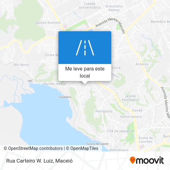 Rua Carteiro W. Luiz mapa
