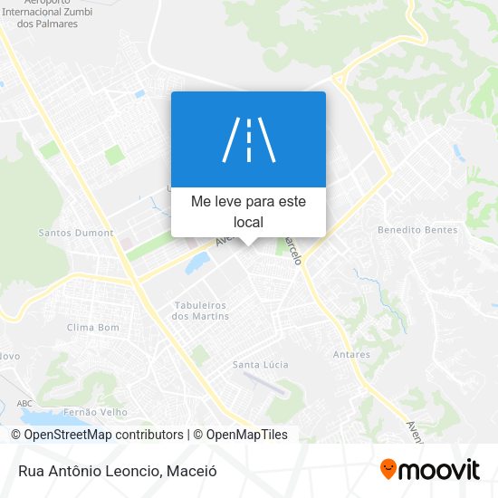 Rua Antônio Leoncio mapa