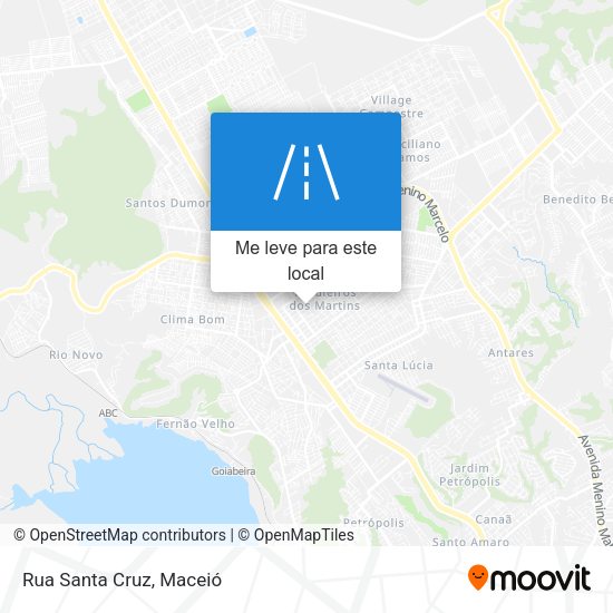 Rua Santa Cruz mapa