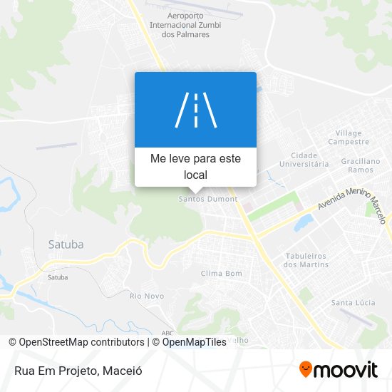 Rua Em Projeto mapa
