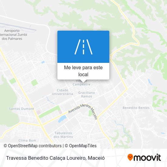 Travessa Benedito Calaça Loureiro mapa