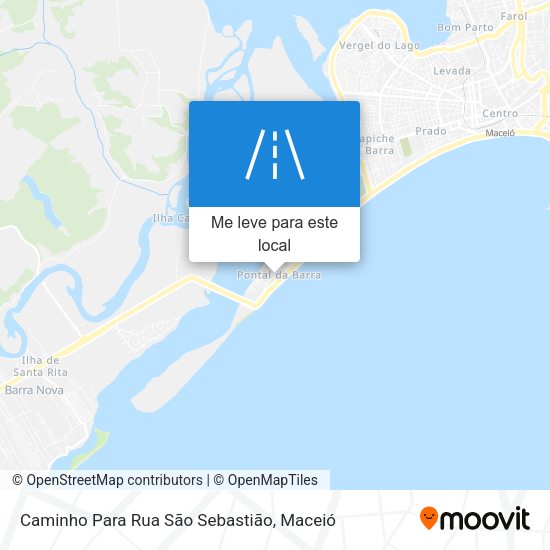 Caminho Para Rua São Sebastião mapa